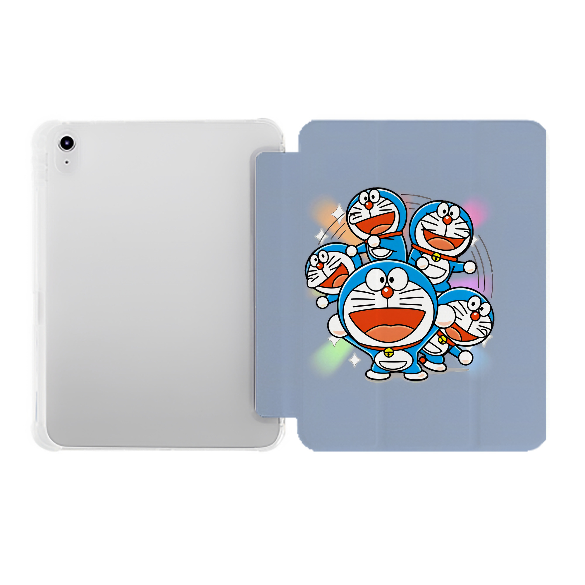 （画像用） ドラえもん Doraemon IPad ケース ペン収納付き 三つ折りスタンド PUレザー×シリコン 対応機種9.5/10.5/10.9インチ